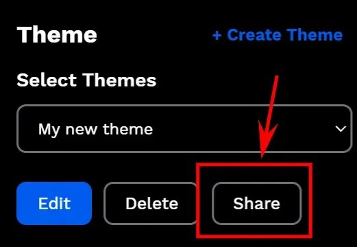 settings theme share