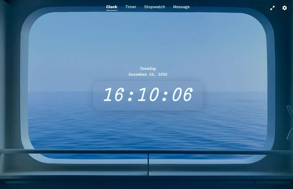 MyClockTab screenshot